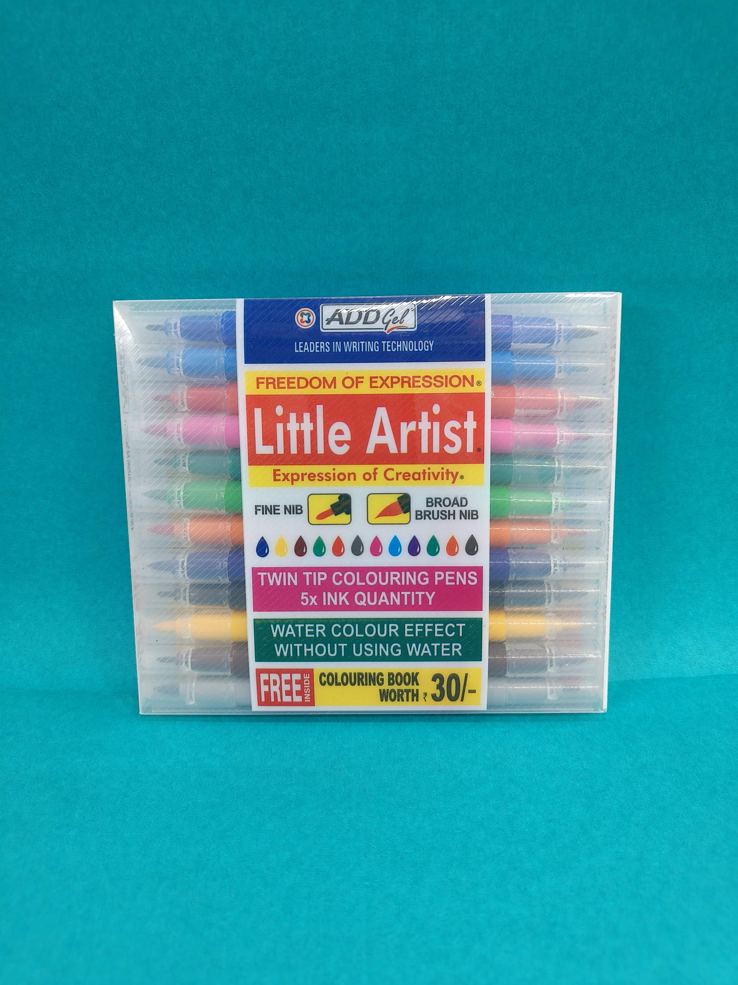 Add Gel Little Artist Colouring Pen - Twin Tip Colouring Pens | 12 Pen Set - KtoY